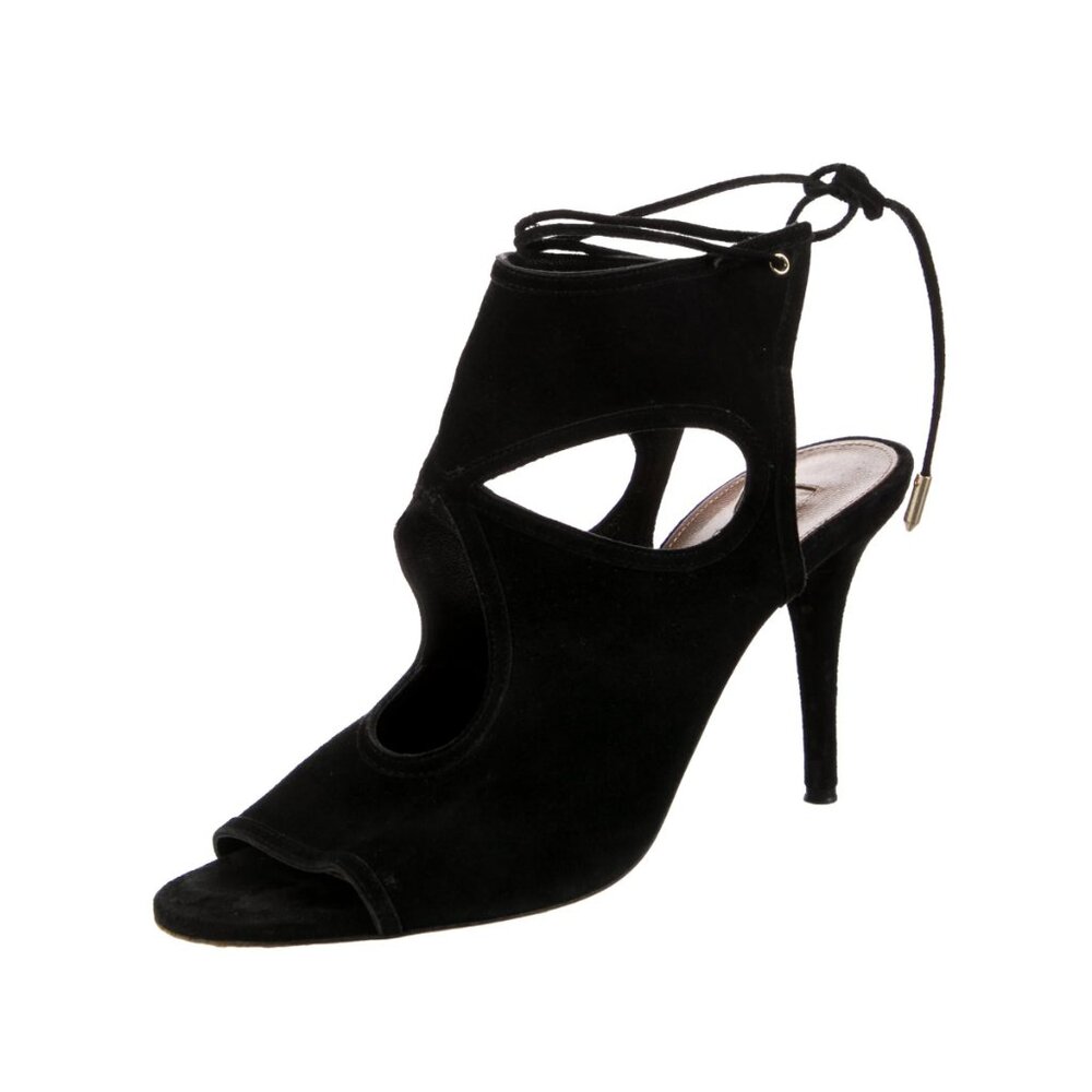 Aquazzura - Suede Cutout Accent Pumps